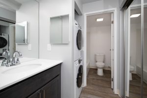 Studio Reno- Vanity Washer Dryer and Bathroom